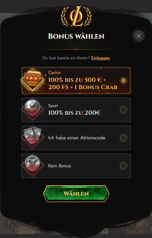 Legion Anmeldung reg