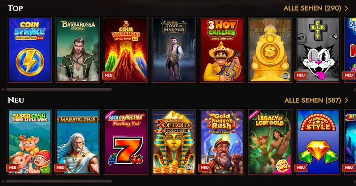 Legiano Casino Spielübersicht & Wetten games